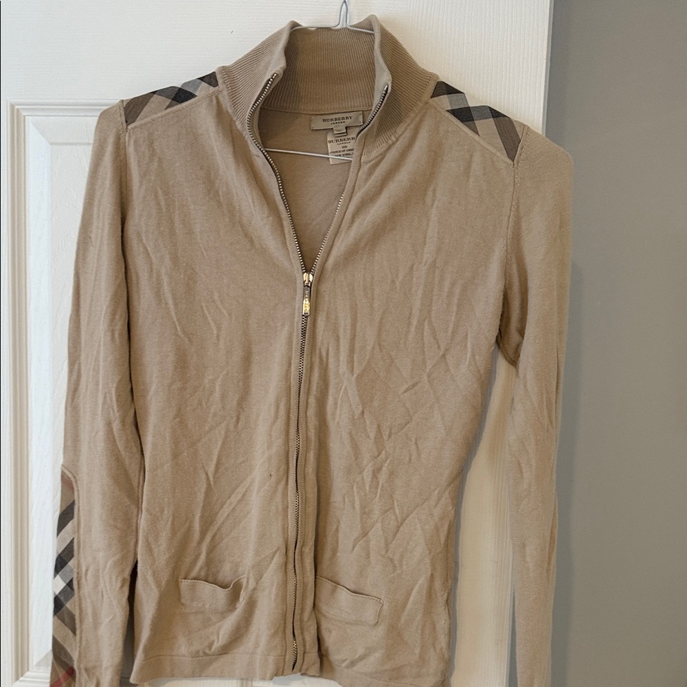 Burberry Tan Zip-Up Jacket